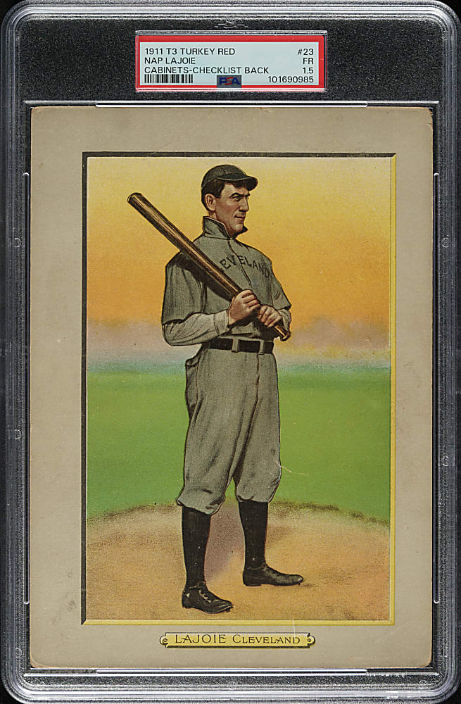 1911 T3 Turkey Red #23 Nap Lajoie PSA FAIR 1.5