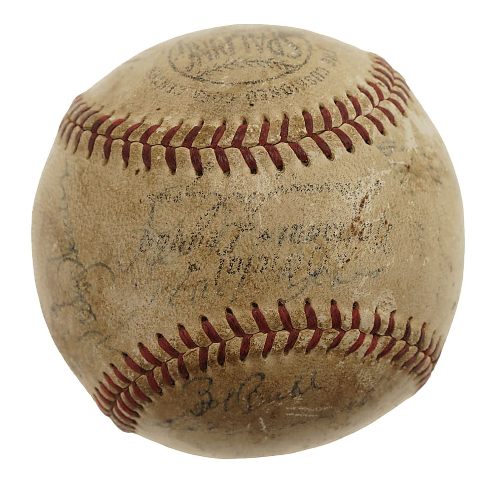 1950s Multi-Signed Baseball with Casey Stengel