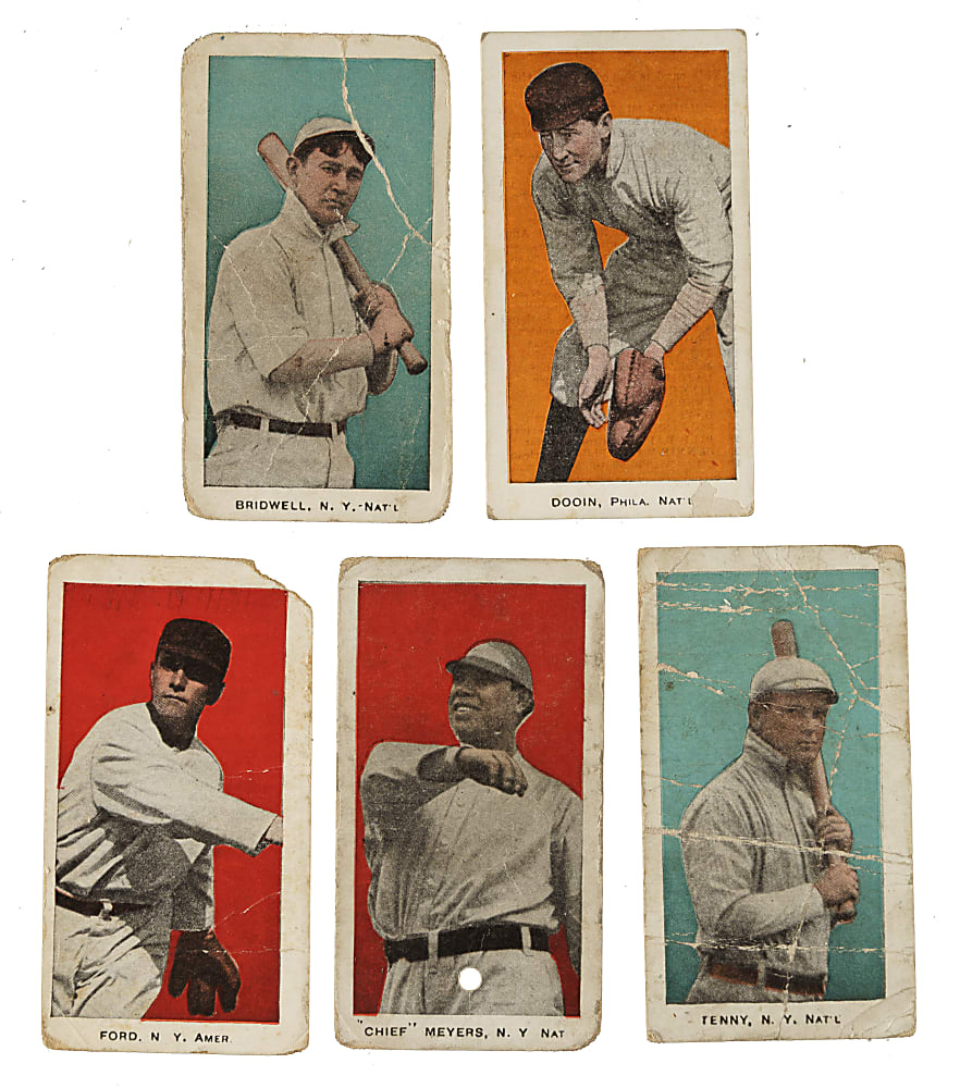 1910 E98 Anonymous "Set of 30" Collection (5): Bridwell, Dooin, Ford, Meyers and Tenney