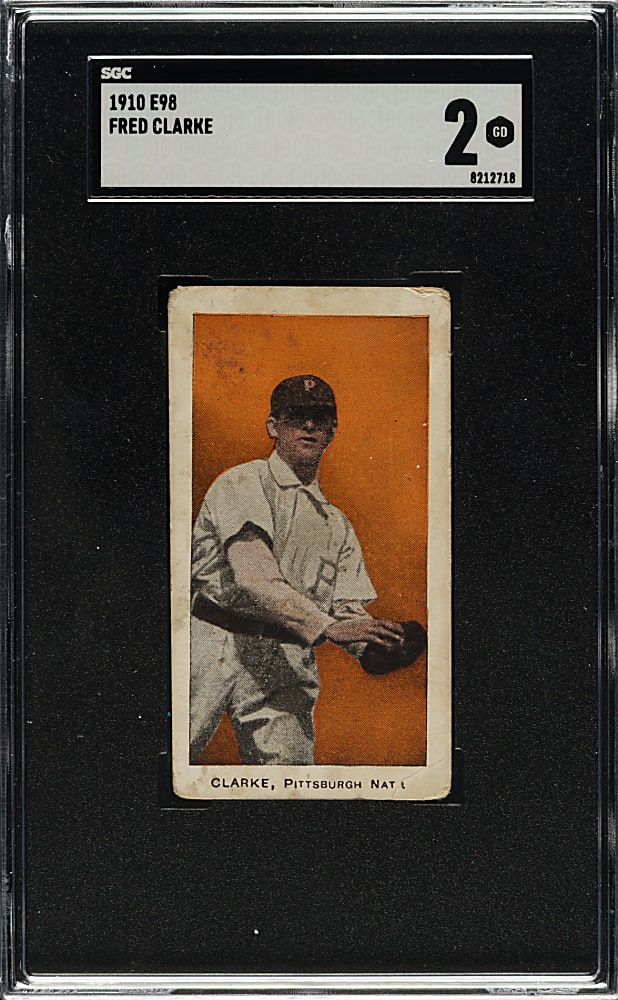 1910 E98 Anonymous "Set of 30" Fred Clarke SGC GOOD 2 - Orange Background