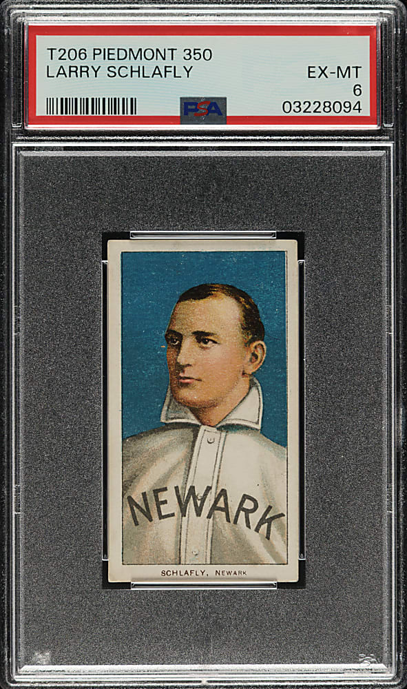 1909-1911 T206 White Border Larry Schlafly PSA EX-MT 6