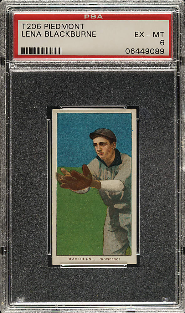 1909-1911 T206 White Border Lena Blackburne PSA EX-MT 6