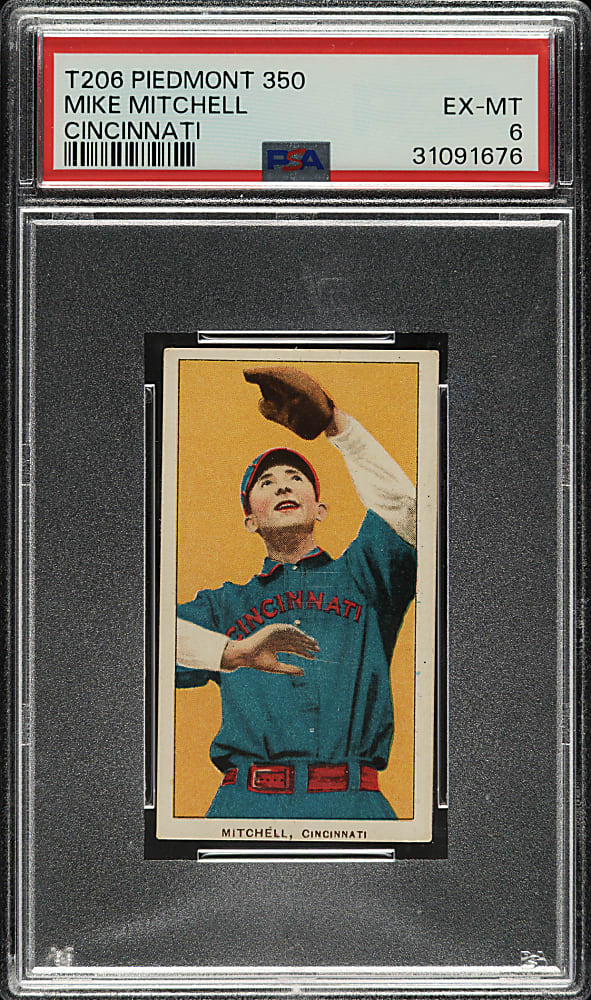 1909-1911 T206 White Border Mike Mitchell PSA EX-MT 6