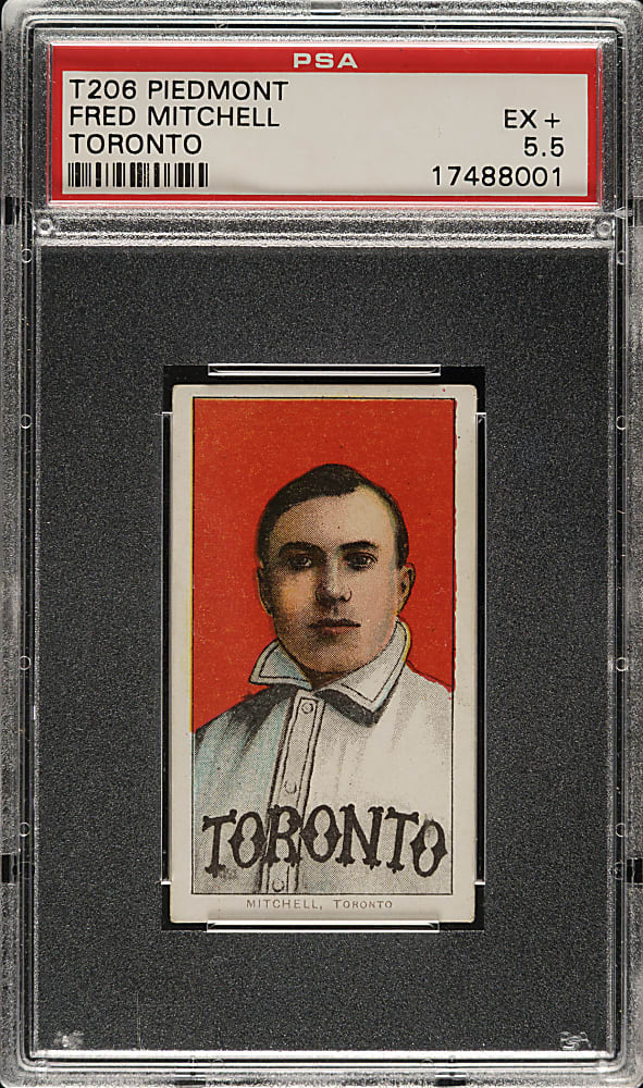 1909-1911 T206 White Border Fred Mitchell PSA EX+ 5.5
