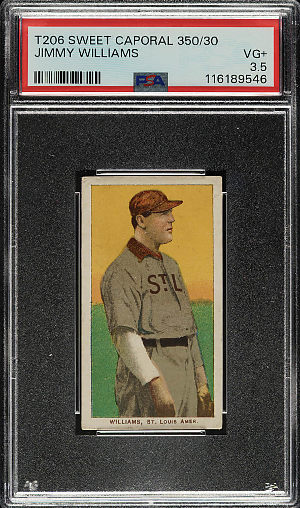 1909-1911 T206 White Border Jimmy Williams PSA VG+ 3.5
