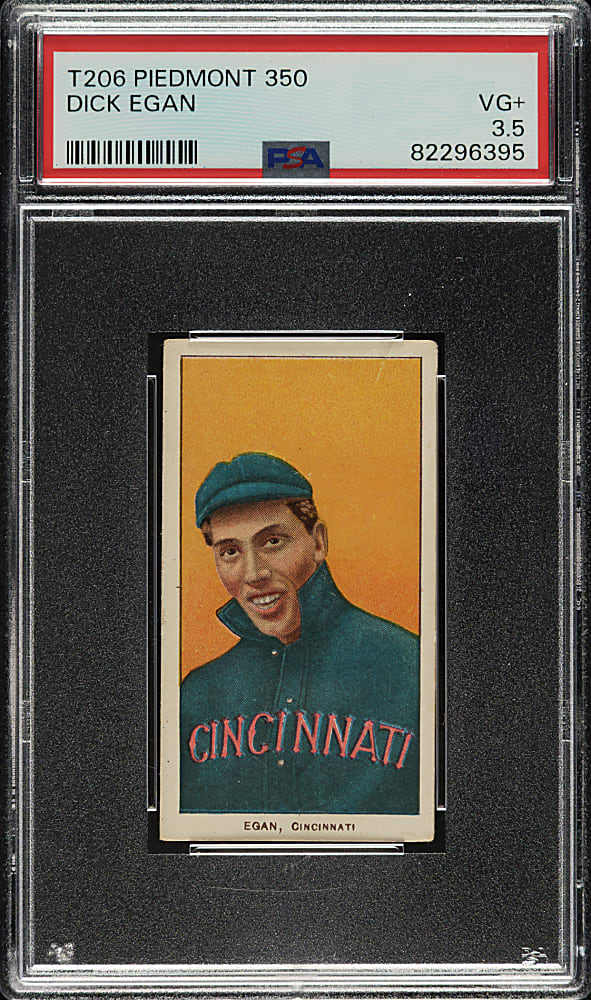 1909-1911 T206 White Border Dick Egan PSA VG+ 3.5