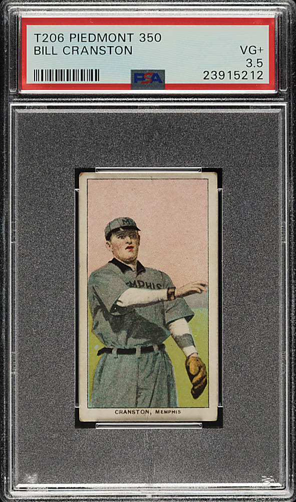 1909-1911 T206 White Border Bill Cranston Southern Leaguer PSA VG+ 3.5
