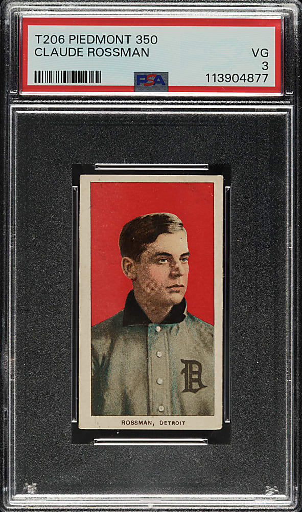 1909-1911 T206 White Border Claude Rossman PSA VG 3