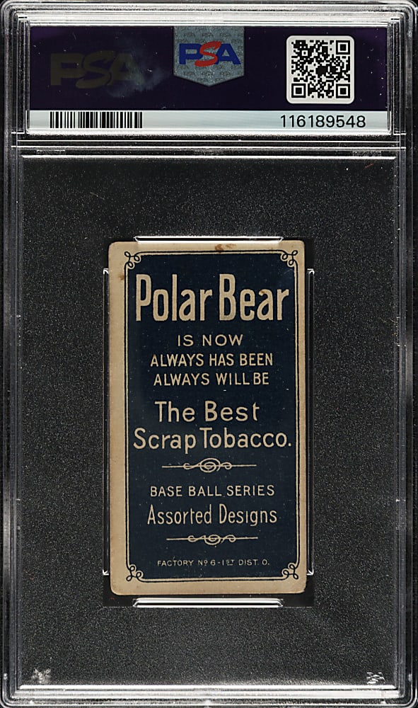 1909-1911 T206 White Border Bob Bescher Portrait PSA GOOD 2 - Polar Bear Back