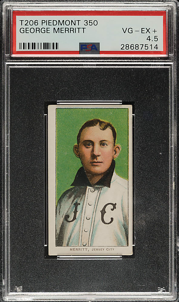 1909-1911 T206 White Border George Merritt PSA VG-EX+ 4.5