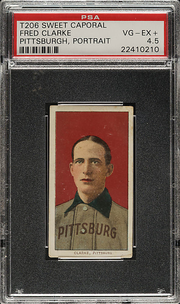 1909-1911 T206 White Border Fred Clarke Portrait PSA VG-EX+ 4.5