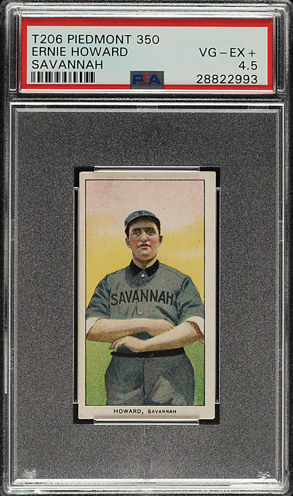 1909-1911 T206 White Border Ernie Howard Southern Leaguer PSA VG-EX+ 4.5