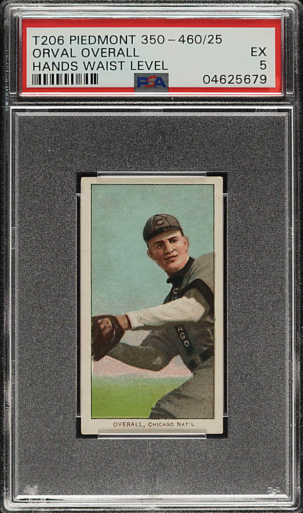 1909-1911 T206 White Border Orval Overall Hands Waist Level PSA EX 5