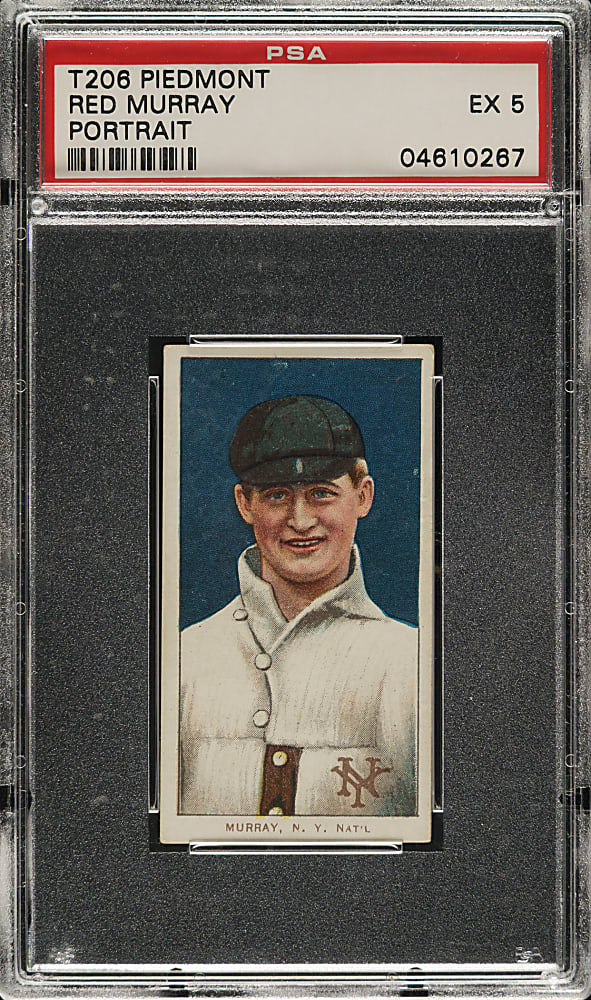 1909-1911 T206 White Border Red Murray Portrait PSA EX 5