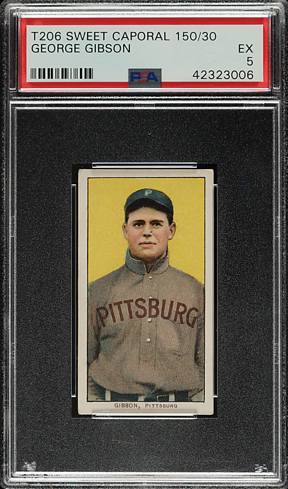 1909-1911 T206 White Border George Gibson PSA EX 5