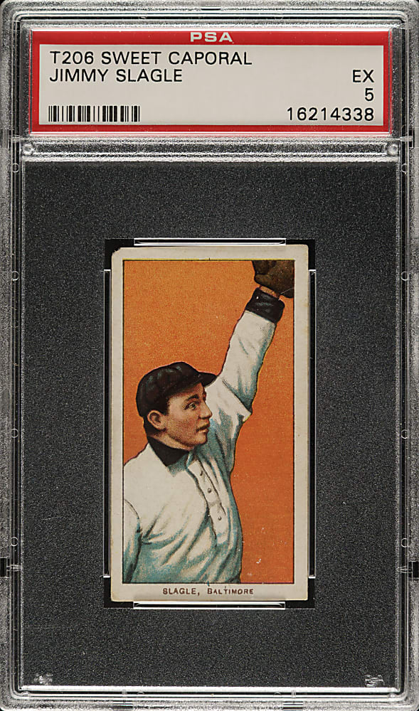1909-1911 T206 White Border Jimmy Slagle PSA EX 5