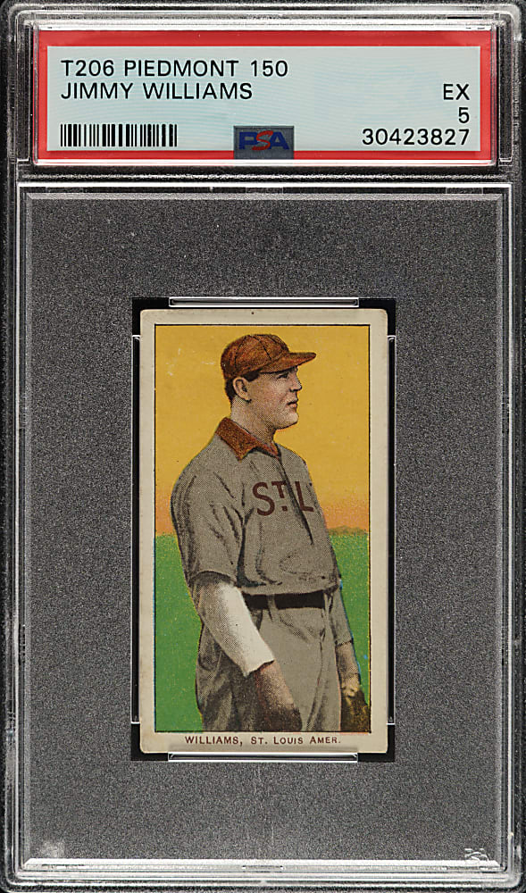 1909-1911 T206 White Border Jimmy Williams PSA EX 5