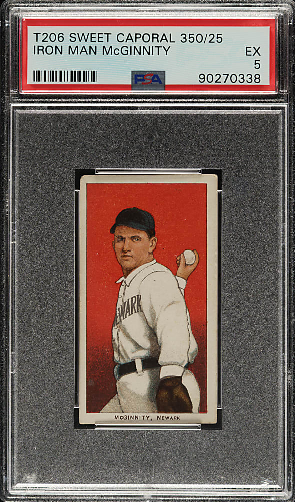 1909-1911 T206 White Border Joe "Iron Man" McGinnity PSA EX 5