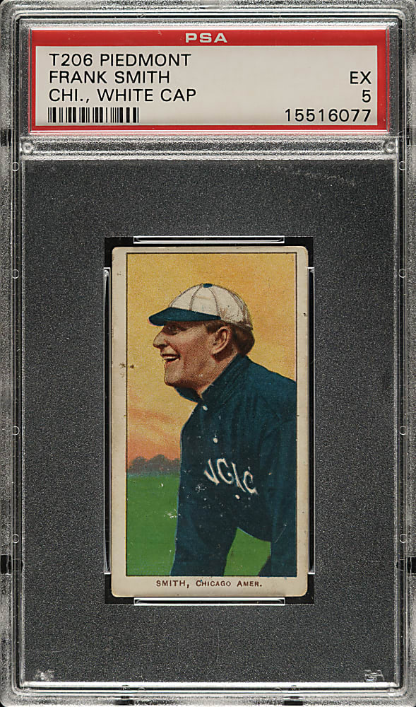 1909-1911 T206 White Border Frank Smith White Cap PSA EX 5