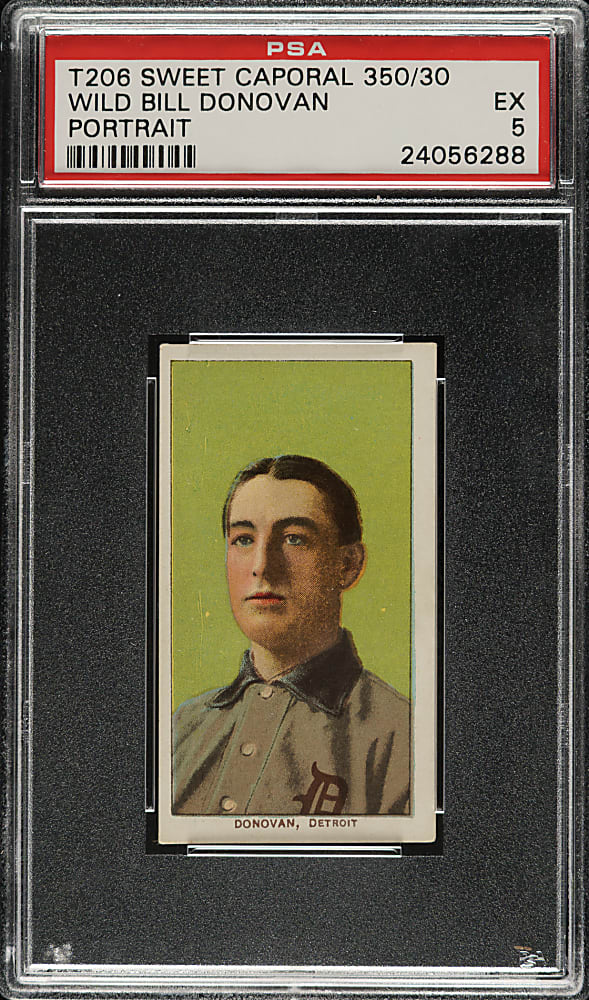 1909-1911 T206 White Border Wild Bill Donovan Portrait PSA EX 5