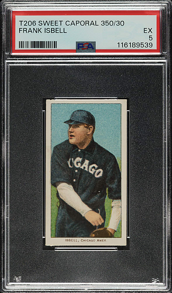 1909-1911 T206 White Border Frank Isbell PSA EX 5