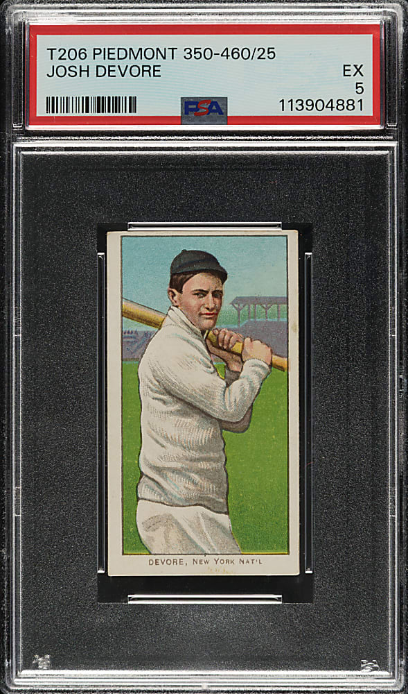 1909-1911 T206 White Border Josh Devore PSA EX 5