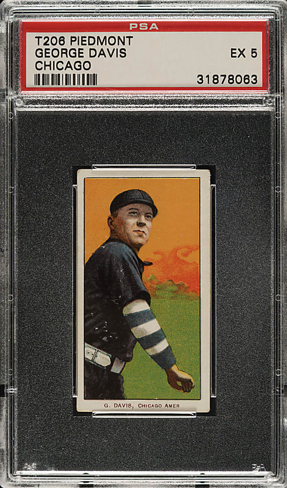1909-1911 T206 White Border George Davis PSA EX 5