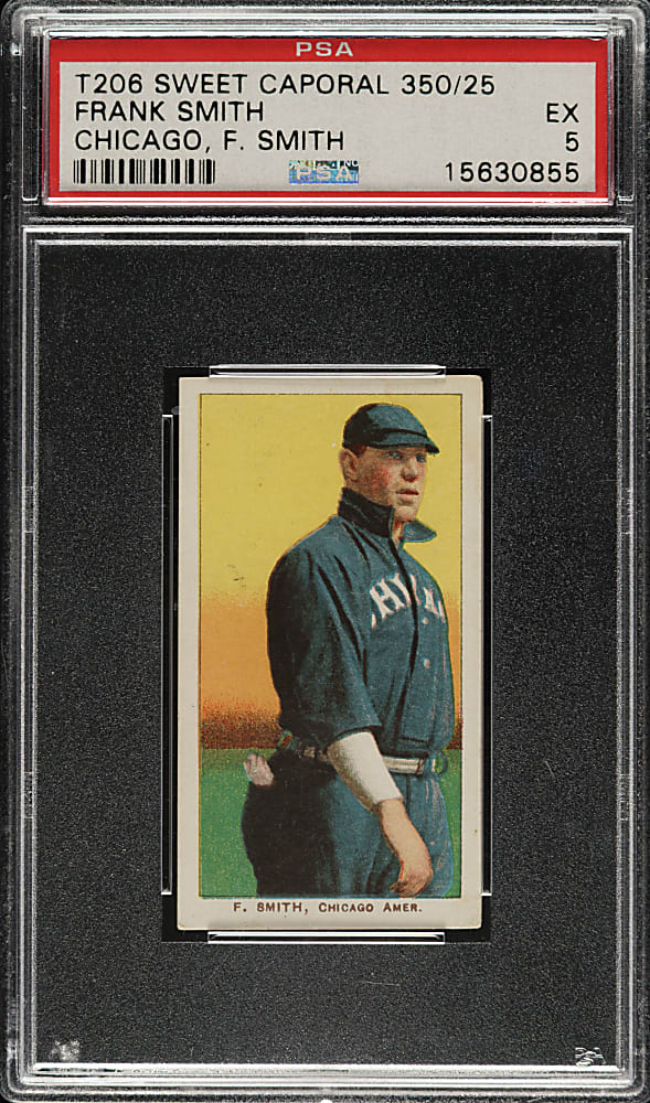 1909-1911 T206 White Border Frank Smith Chicago, F. Smith on Front PSA EX 5