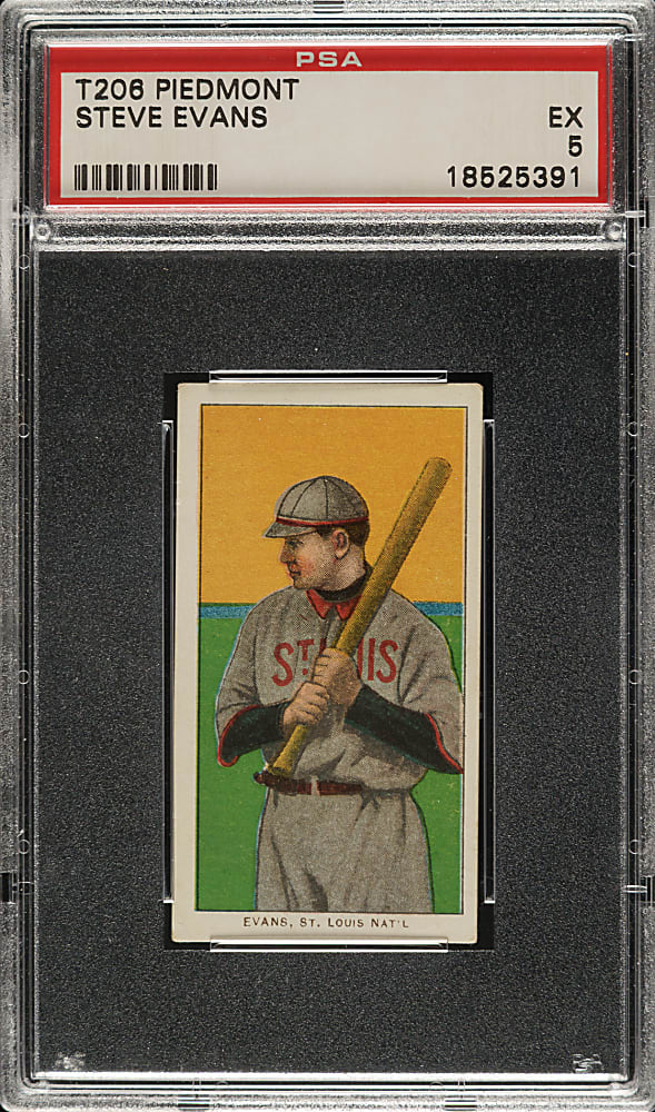 1909-1911 T206 White Border Steve Evans PSA EX 5