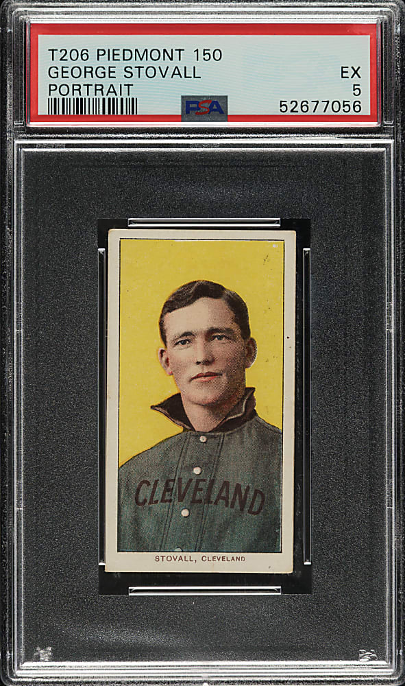 1909-1911 T206 White Border George Stovall Portrait PSA EX 5