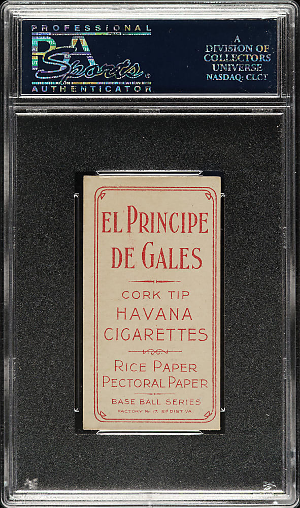 1909-1911 T206 White Border Neal Ball Cleveland PSA EX 5 - El Principe De Gales Back