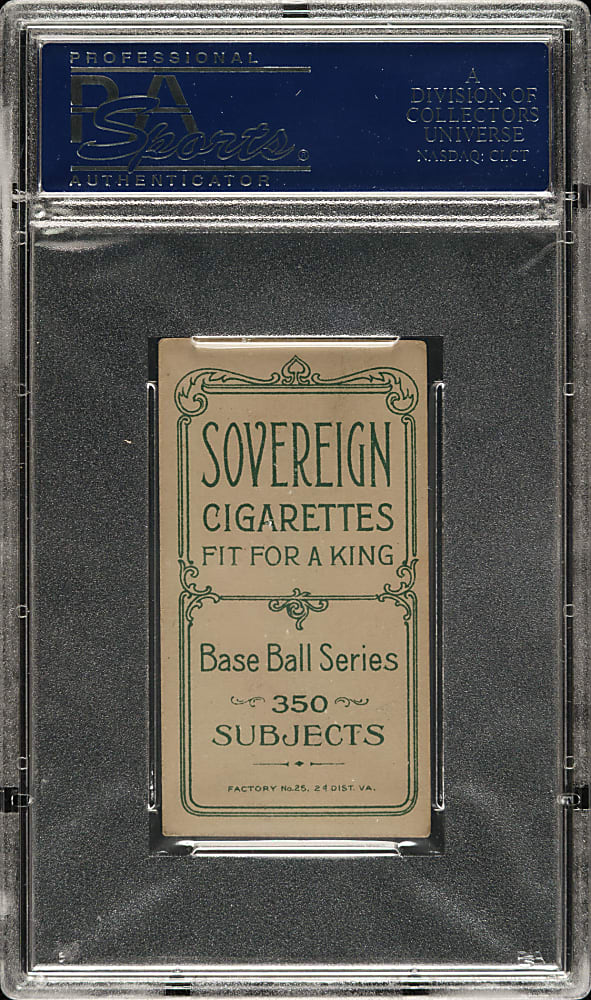 1909-1911 T206 White Border Harry Krause Pitching PSA EX 5 - Sovereign 350 Back