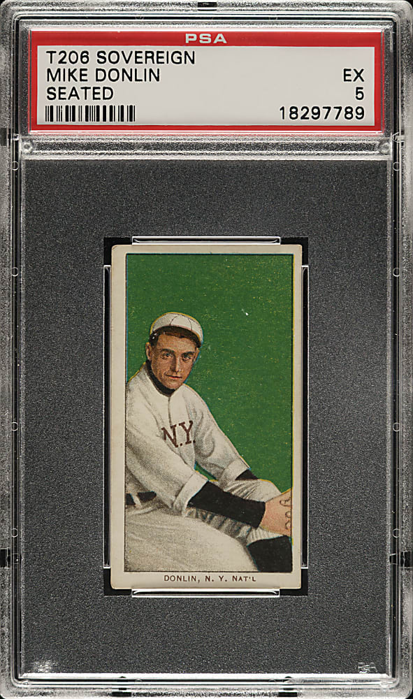 1909-1911 T206 White Border Mike Donlin Seated PSA EX 5 - Sovereign 350 Back