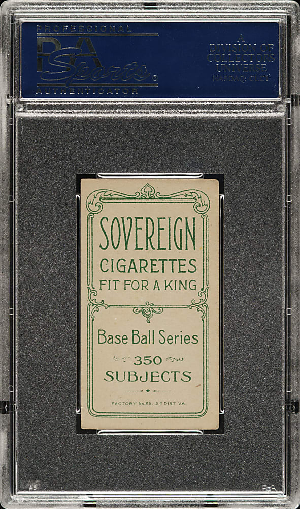 1909-1911 T206 White Border Mike Donlin Seated PSA EX 5 - Sovereign 350 Back