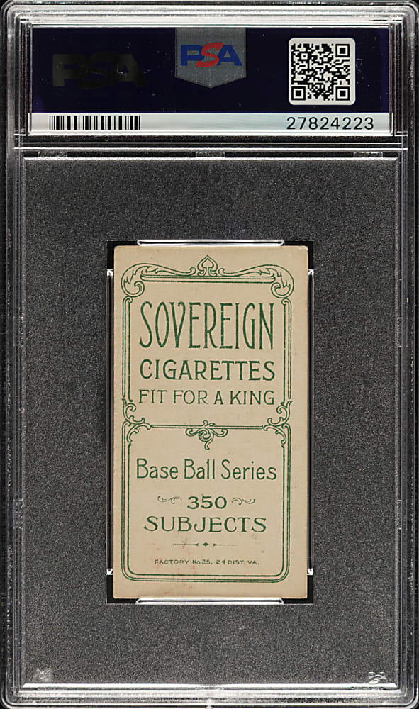 1909-1911 T206 White Border Heinie Smith PSA EX 5 - Sovereign 350 Back