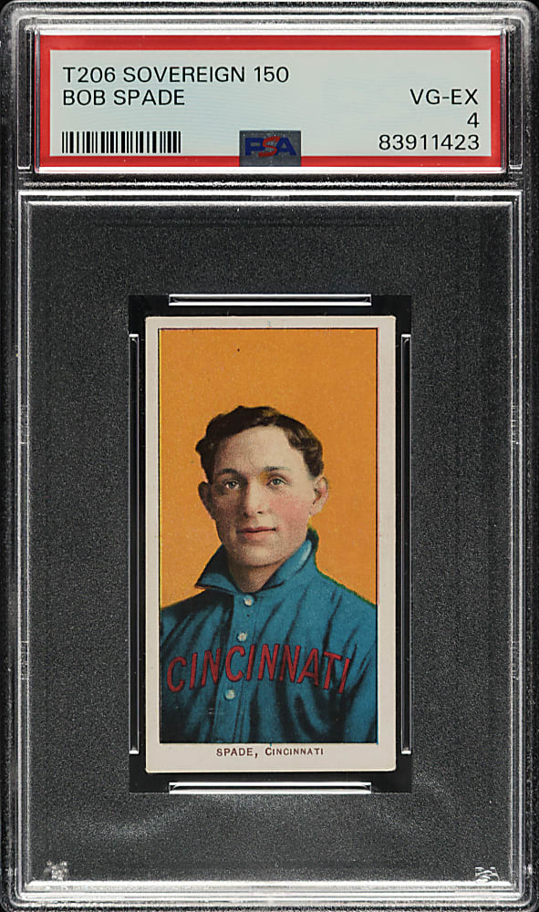 1909-1911 T206 White Border Bob Spade PSA VG-EX 4 - Sovereign 150 Back