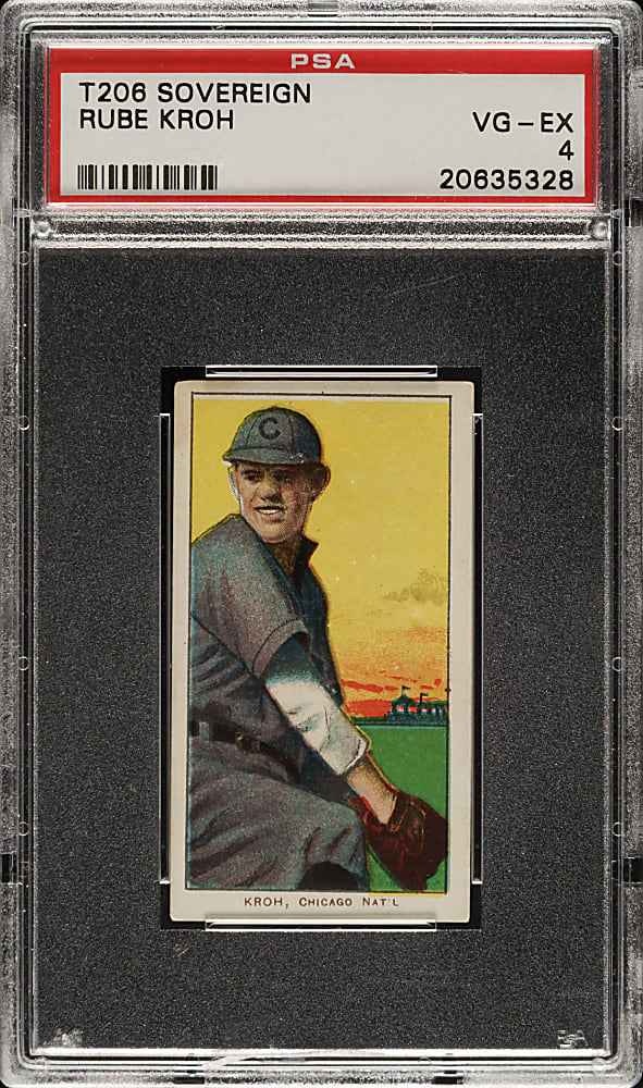 1909-1911 T206 White Border Rube Kroh PSA VG-EX 4 - Sovereign 350 Back