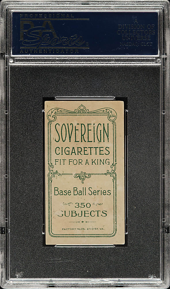 1909-1911 T206 White Border Rube Kroh PSA VG-EX 4 - Sovereign 350 Back
