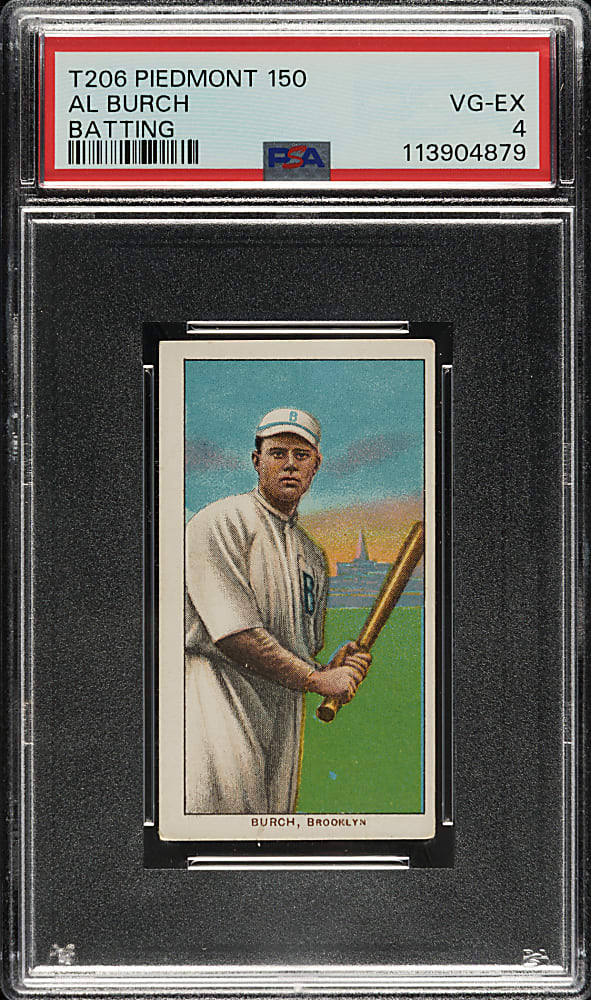 1909-1911 T206 White Border Al Burch Batting PSA VG-EX 4