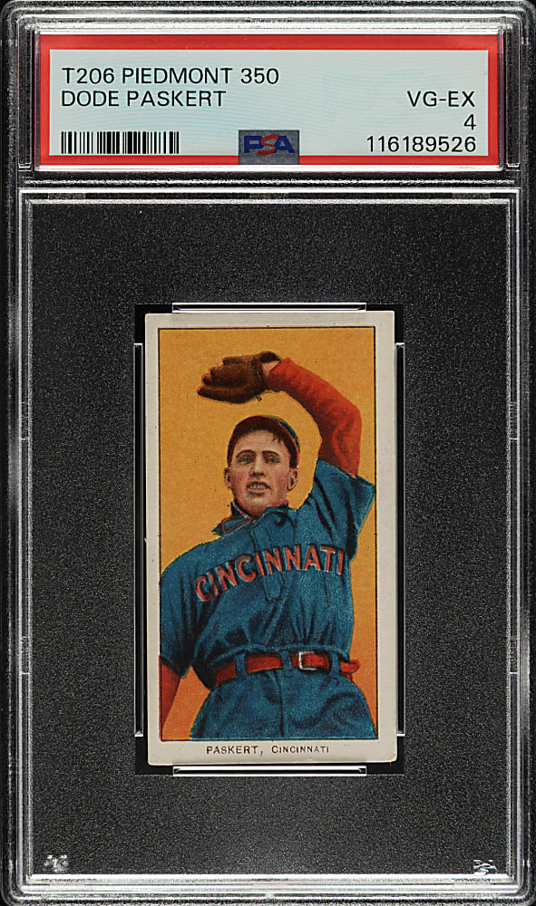 1909-1911 T206 White Border Dode Paskert PSA VG-EX 4