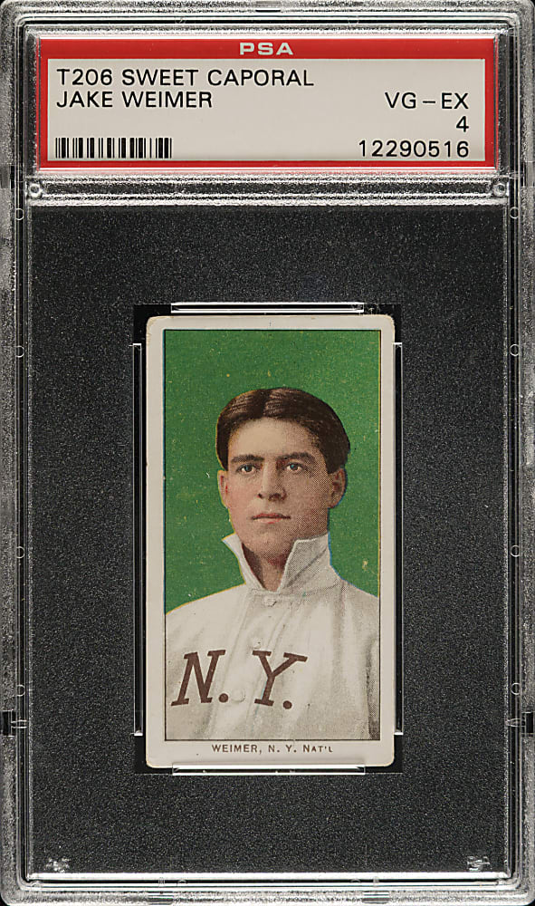 1909-1911 T206 White Border Jake Weimer PSA VG-EX 4