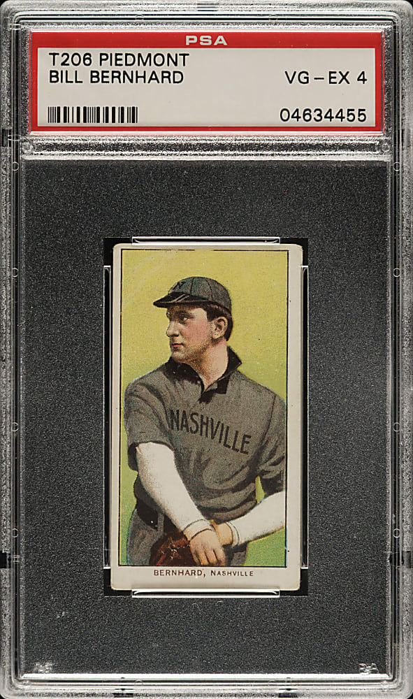 1909-1911 T206 White Border Bill Bernhard Southern Leaguer PSA VG-EX 4