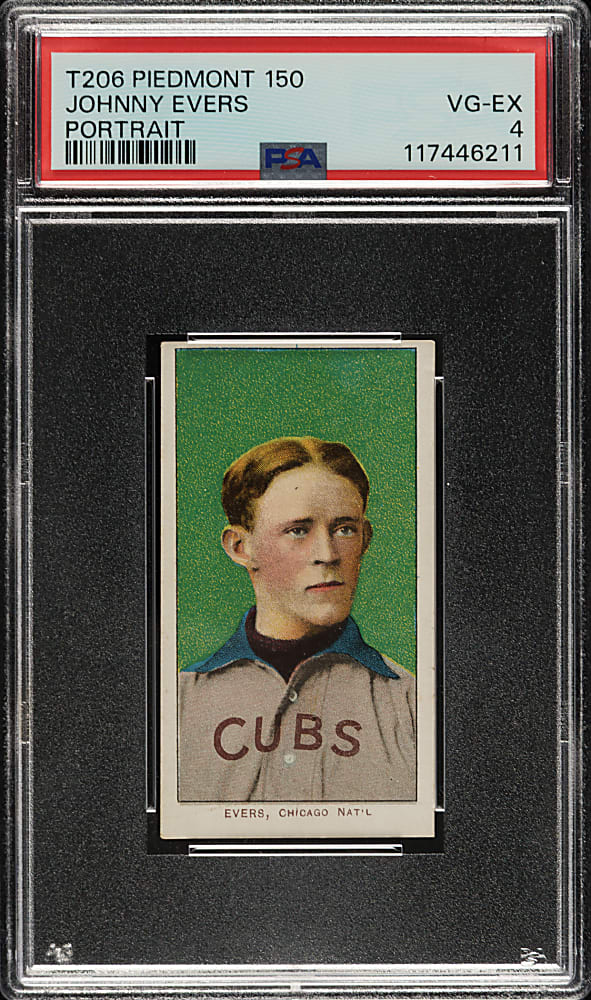 1909-1911 T206 White Border Johnny Evers Portrait PSA VG-EX 4