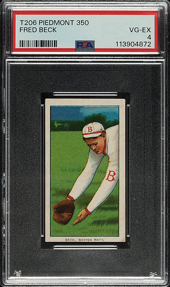 1909-1911 T206 White Border Fred Beck PSA VG-EX 4