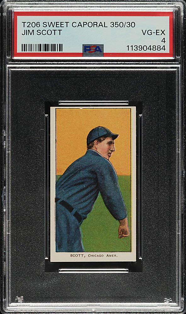 1909-1911 T206 White Border Jim Scott PSA VG-EX 4