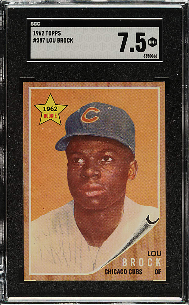 1962 Topps #387 Lou Brock Rookie SGC NM+ 7.5
