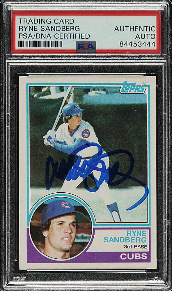 Signed 1983 Topps #83 Ryne Sandberg Rookie - PSA/DNA