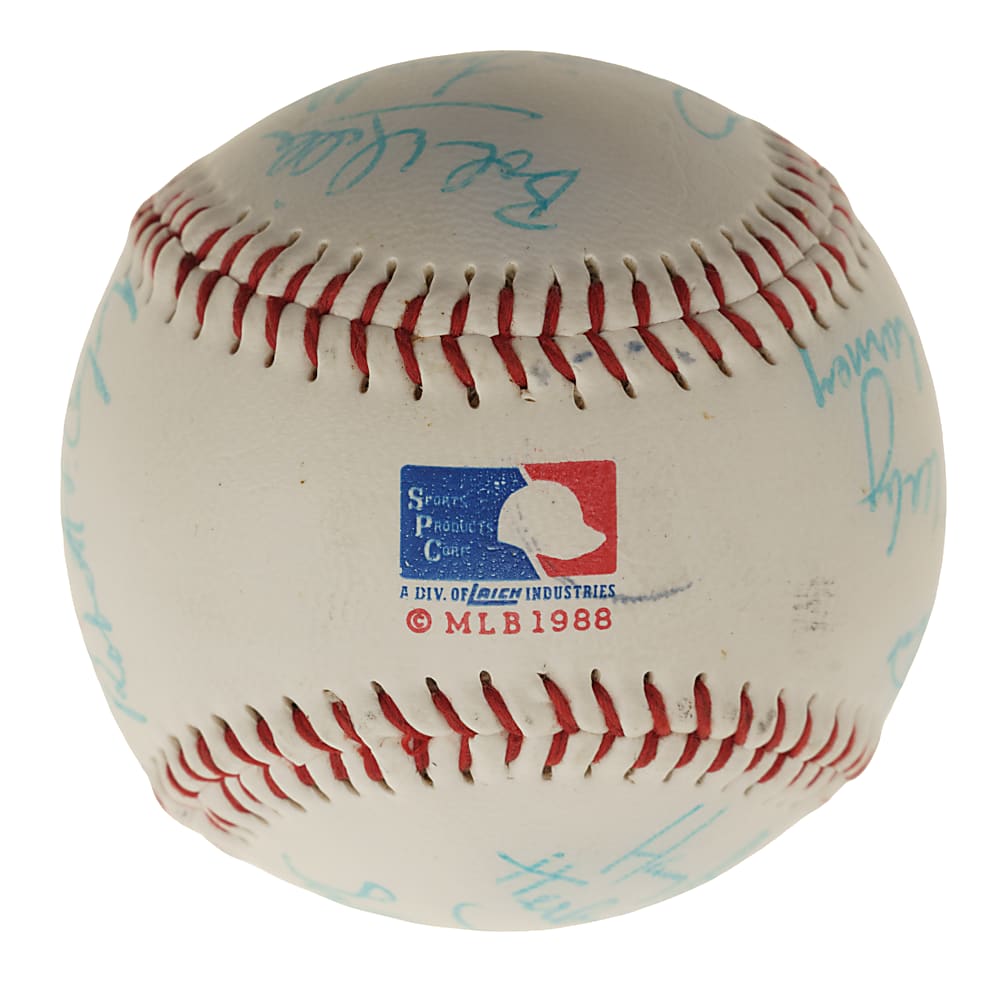 Multi-Signed Baseball with 13 Signatures Including Ralph Branca and Dennis Lewallyn - PSA/DNA