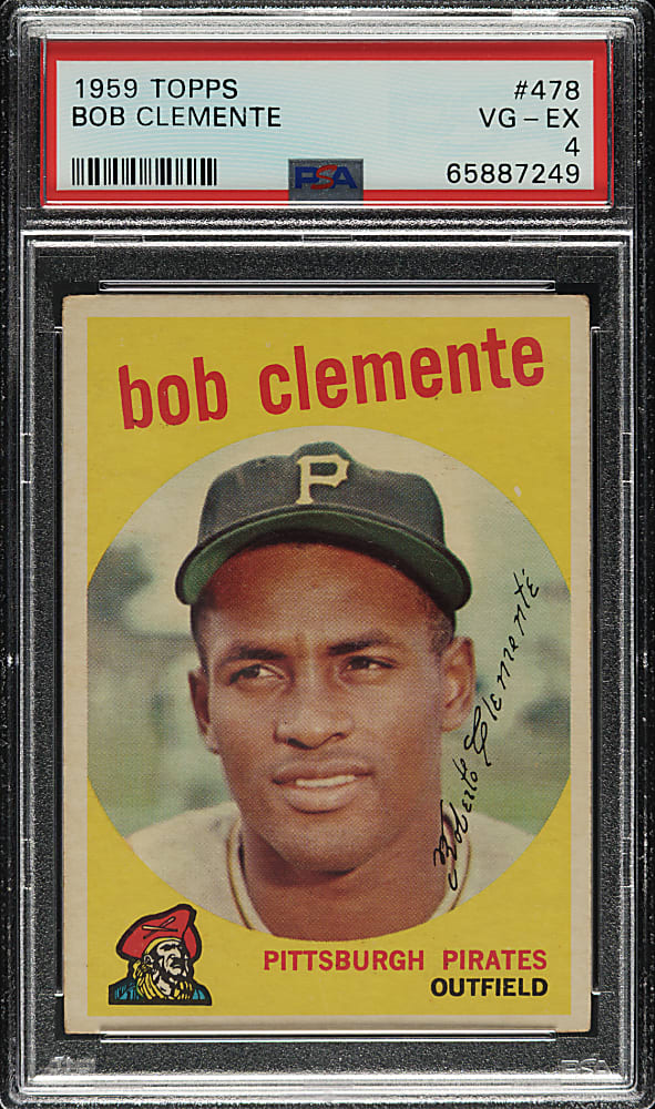 1959 Topps #478 Roberto Clemente PSA VG-EX 4