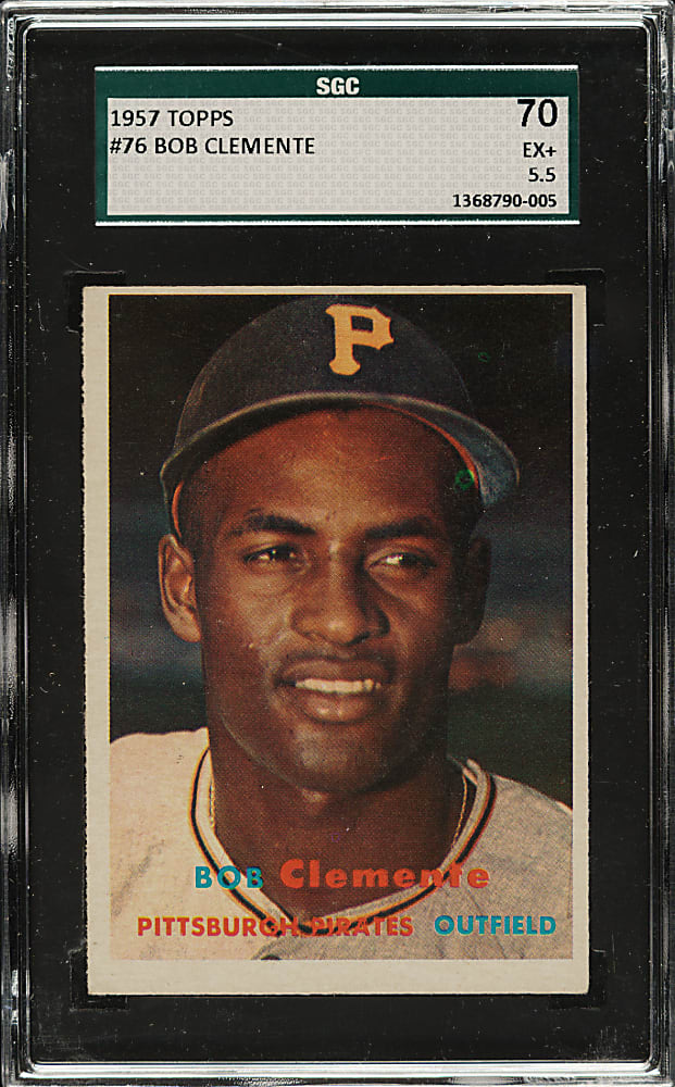 1957 Topps #76 Roberto Clemente SGC EX+ 70
